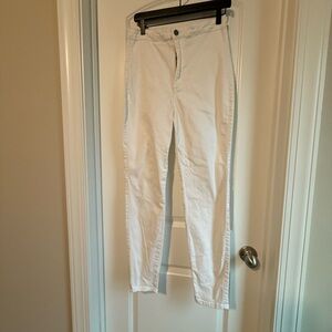Fashion Nova White Straight Leg Jeans Relaxed Fit